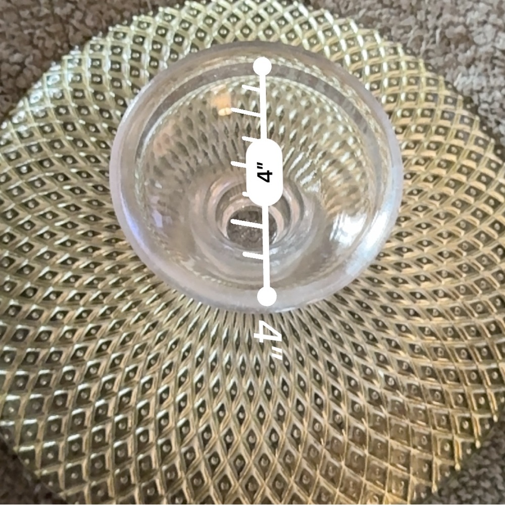 Vintage Gold Glass Dessert Stand Cake Pedestal Plate Serving Display‎ - Picture 7 of 7